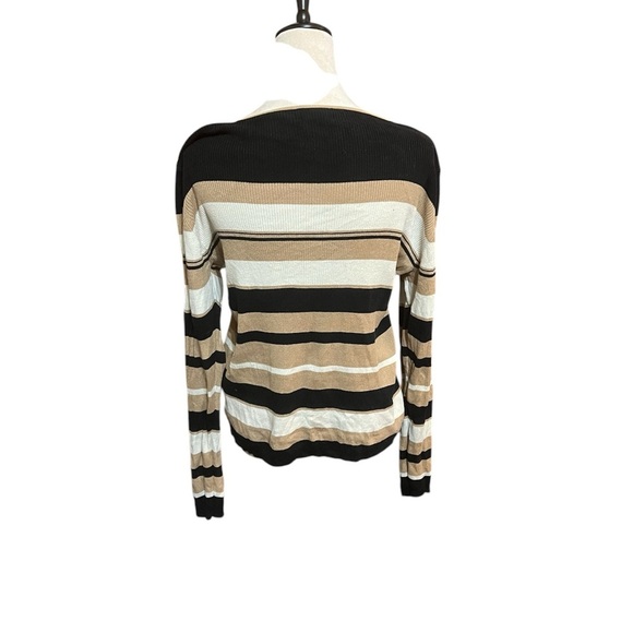 Rafaella Womens Striped Pullover Sweater Sz XL 80% Silk 15% Nylon 5% Spandex - Picture 2 of 3